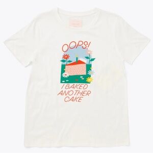 Ban.do NWT XS Oops I baked another cake graphic tee cotton